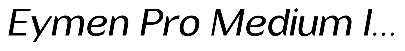 Eymen Pro Medium Italic